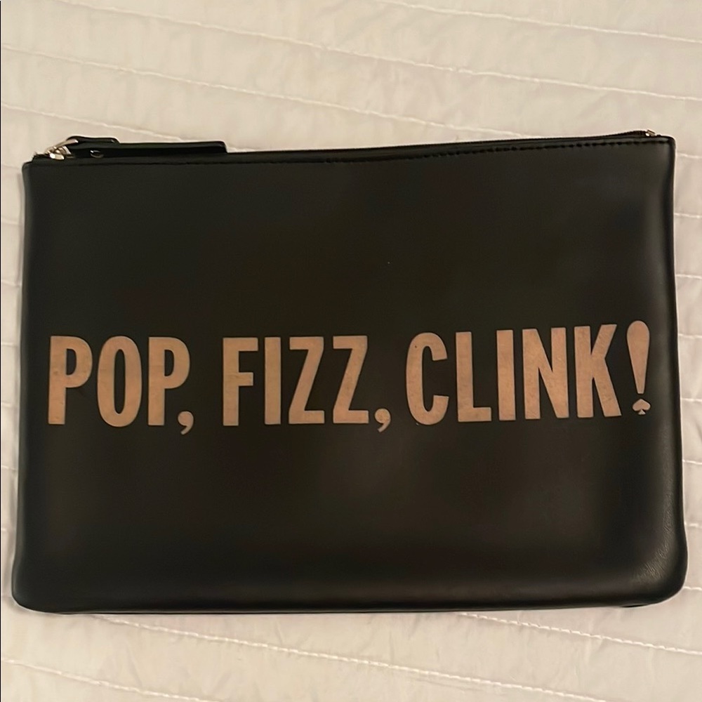 Kate Spade Black and Gold Clutch with Sleek Design